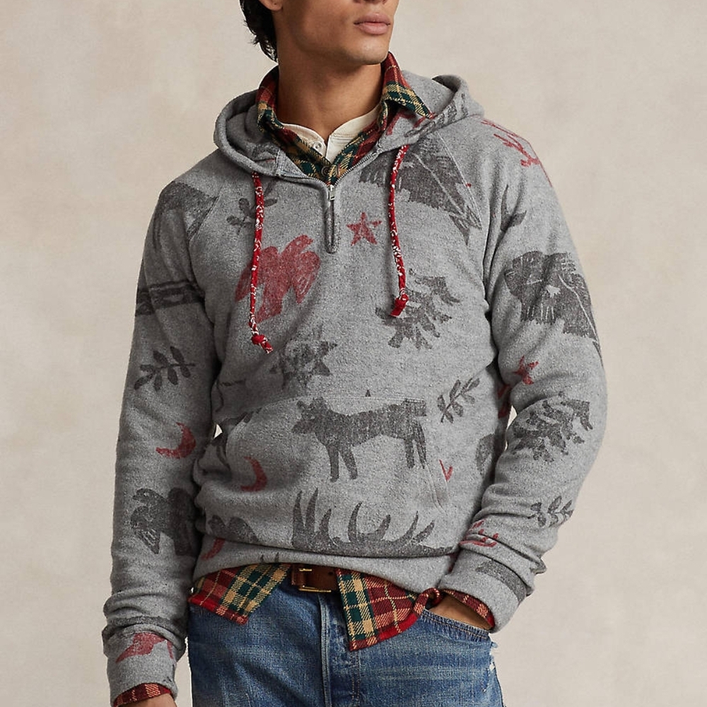 Polo by Ralph Lauren Gray and Red Sweatshirt